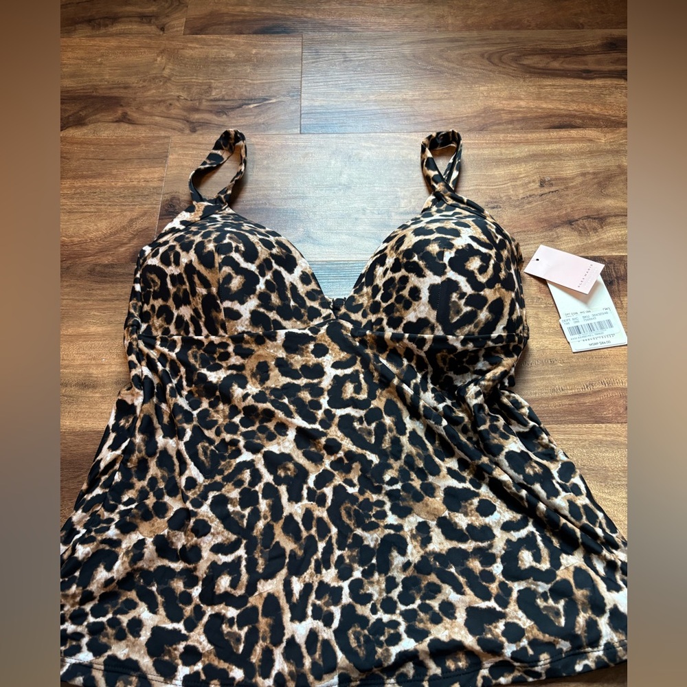 NWT Alex Marie Leopard-Print Tankini